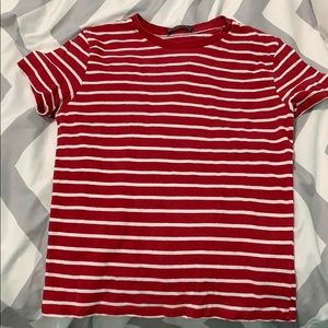 red white striped shirt